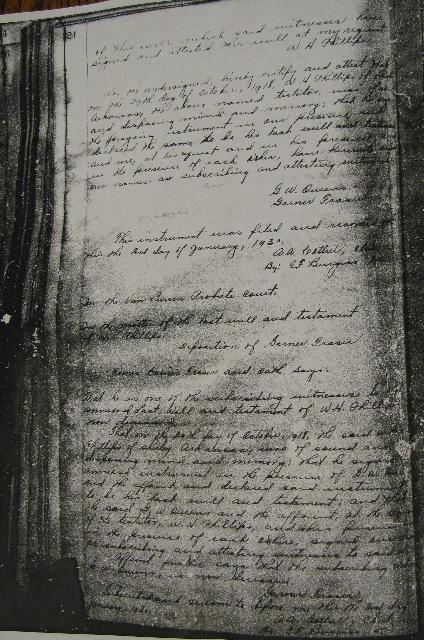 Will of W H Phillips, page 2
