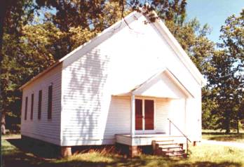 The Lebanon Church building, destroyed by a tornado in 1980