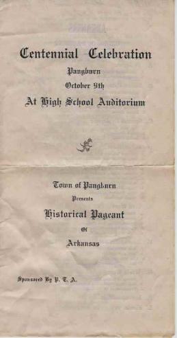 Page one of Pangburn Centennial Celebration 