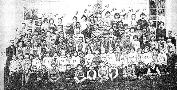 Union Grove School 1923, labelled