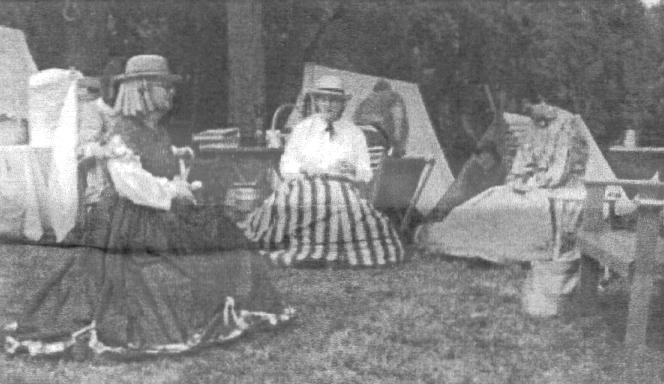 Women in period dress