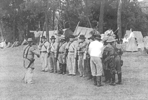 Troops being lined up