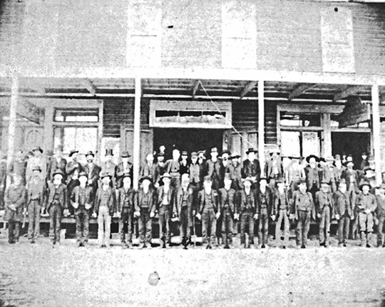 Photo of a large group of men