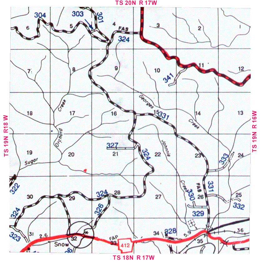 Township 19N, Range 17W Map